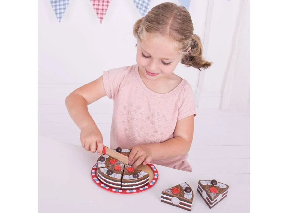 Bigjigs Toys Krájacia čokoládová torta