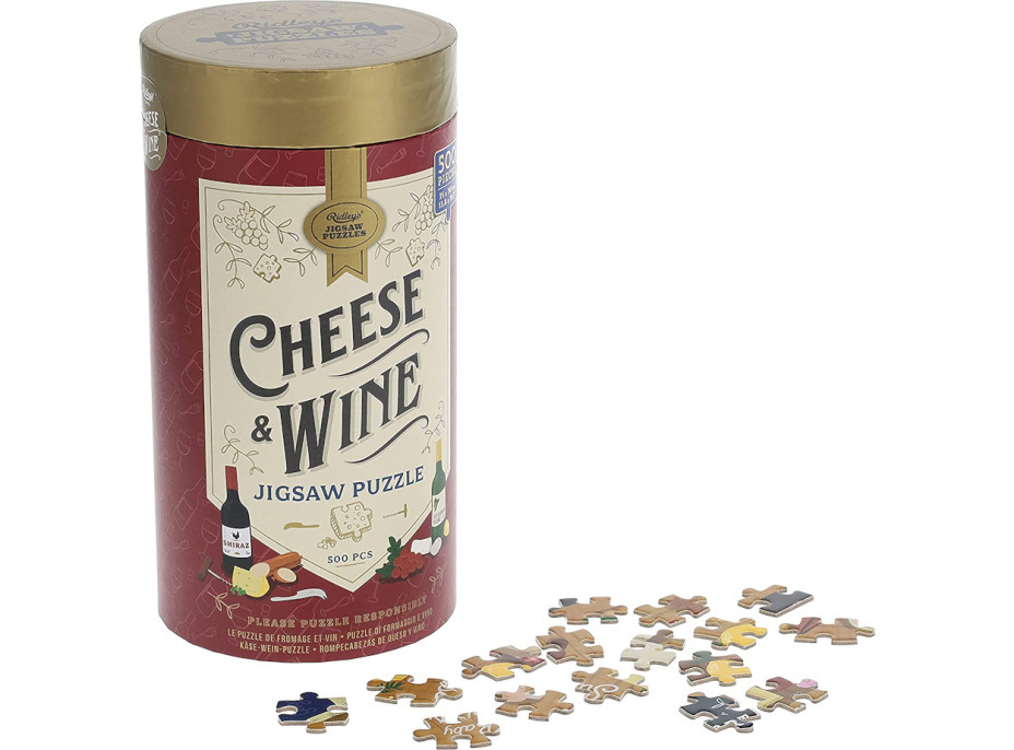 Ridley&#39;s Games Puzzle pre milovníkov syrov a vína 500 dielikov