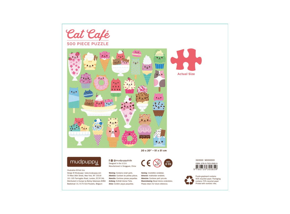 Mudpuppy Puzzle Mačacia cukráreň 500 dielikov