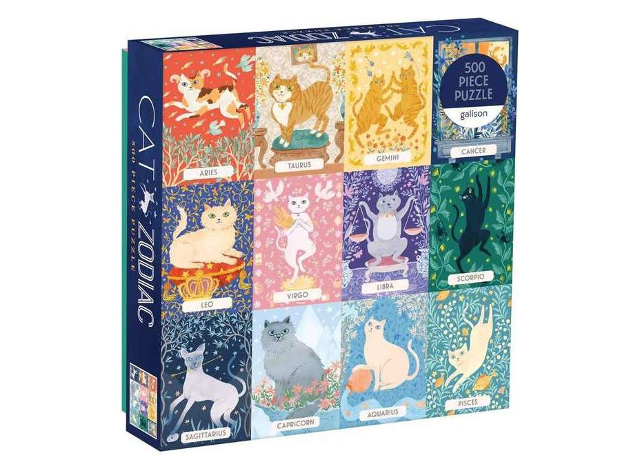 Galison Puzzle Mačacie zverokruh 500 dielikov
