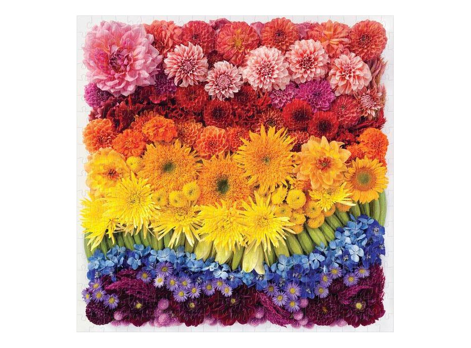 Galison Puzzle Dúhové kvety 500 dielikov