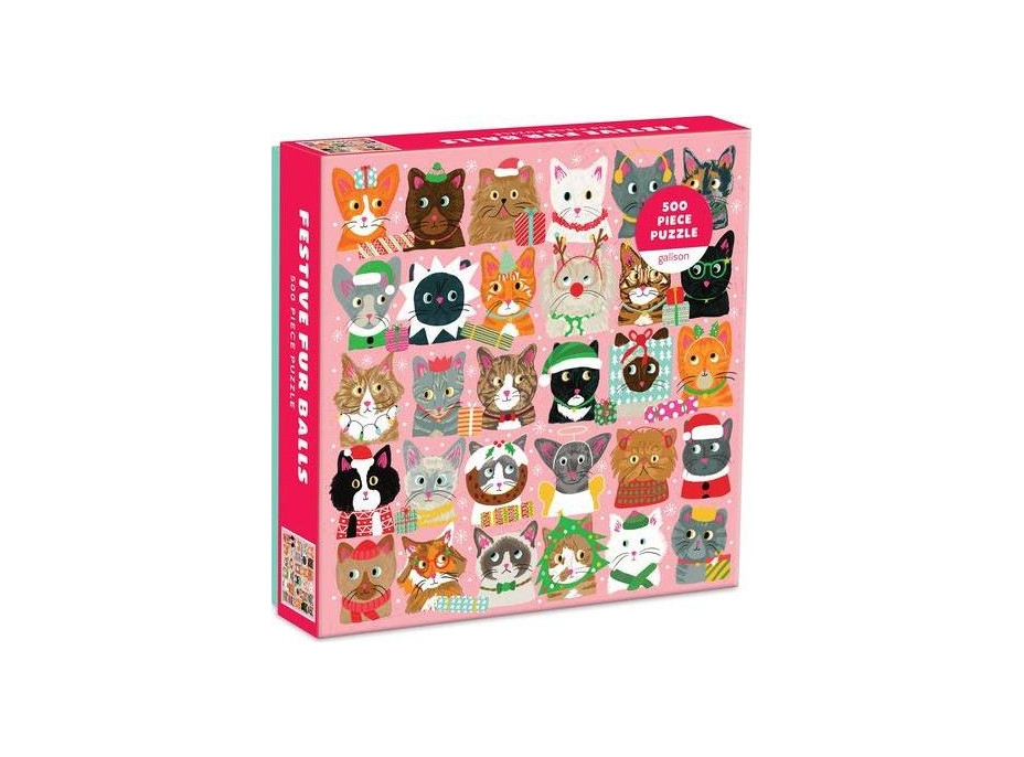 Galison Puzzle Slávnostné mačičky 500 dielikov