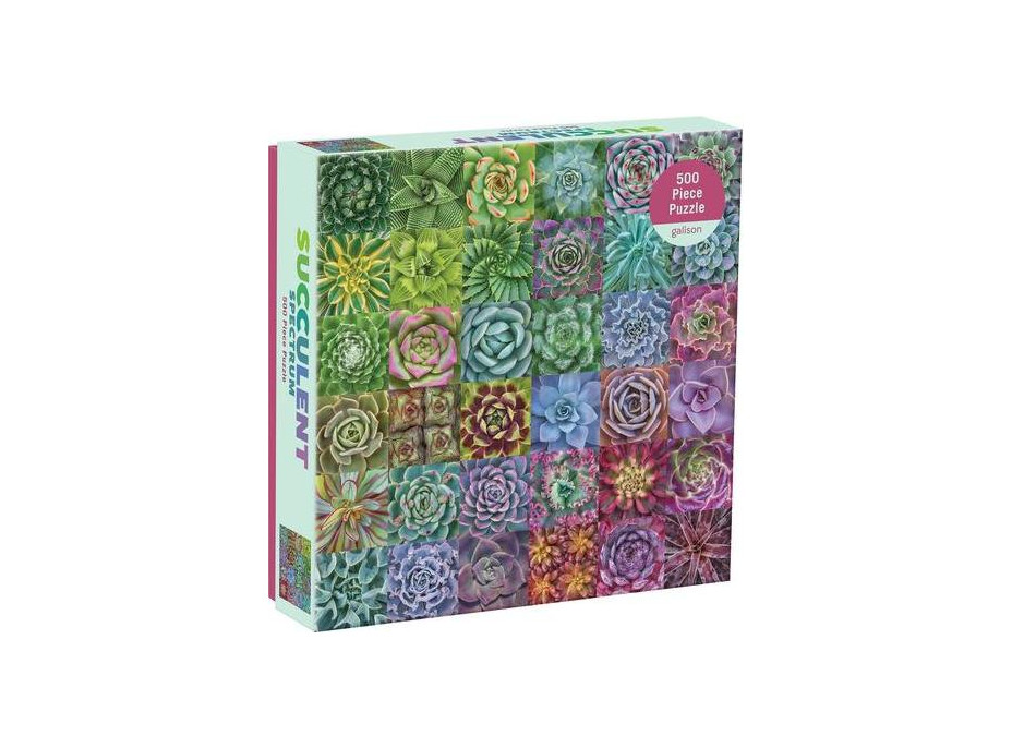Galison Puzzle Farebné sukulenty 500 dielikov