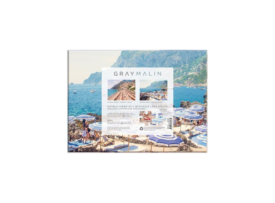 Galison Obojstranné puzzle Taliansko Gray Malin 500 dielikov