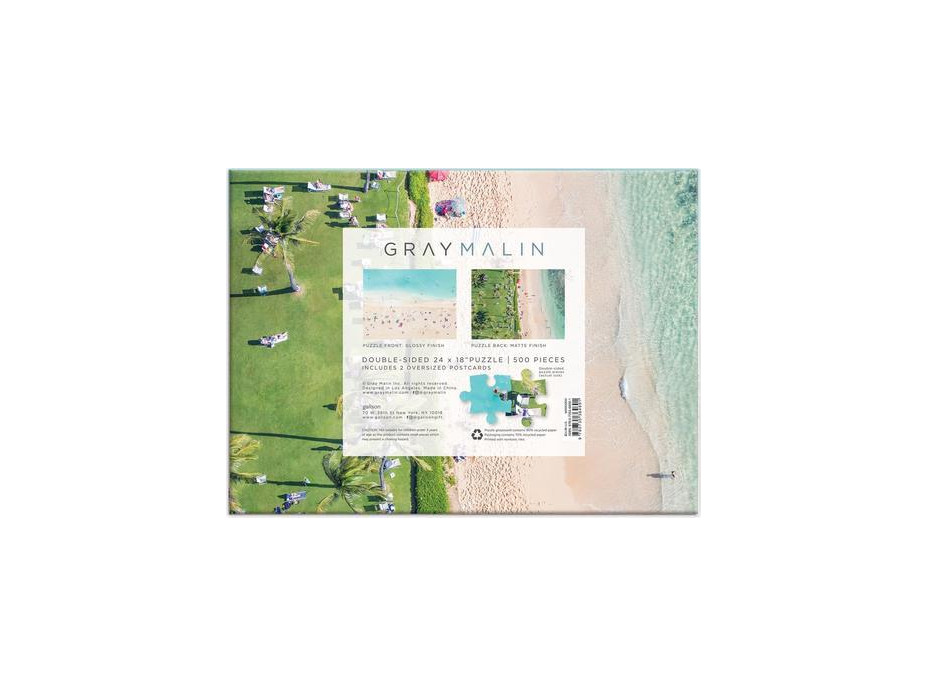 Galison Obojstranné puzzle Hawai Gray Malin 500 dielikov