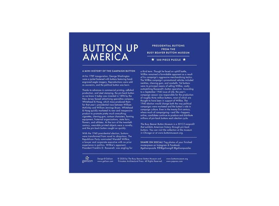 Galison Puzzle Placky Ameriky 500 dielikov