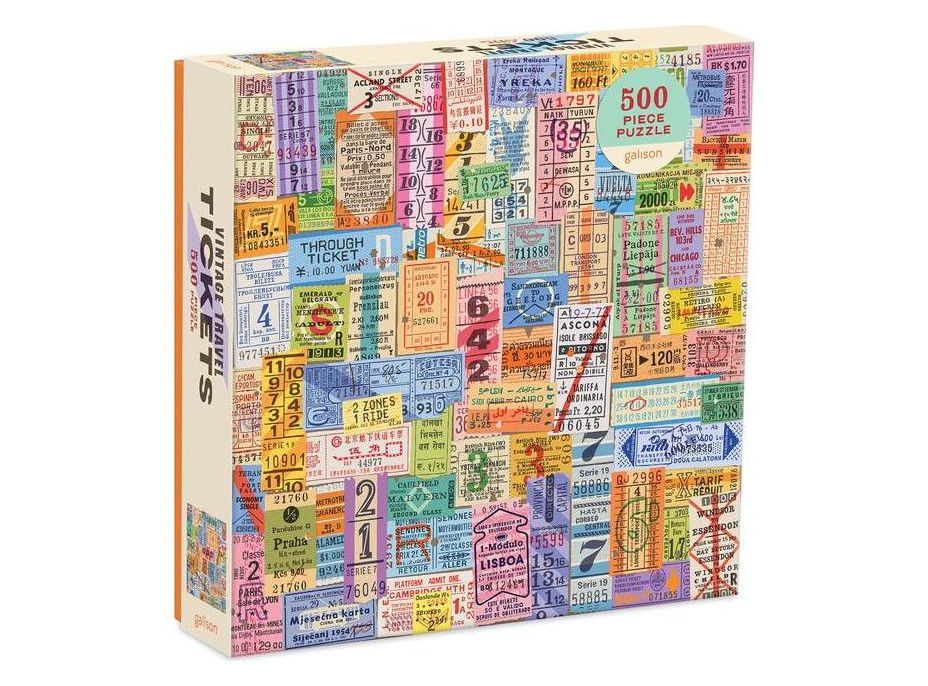 Galison Puzzle Cestovné lístky vintage 500 dielikov