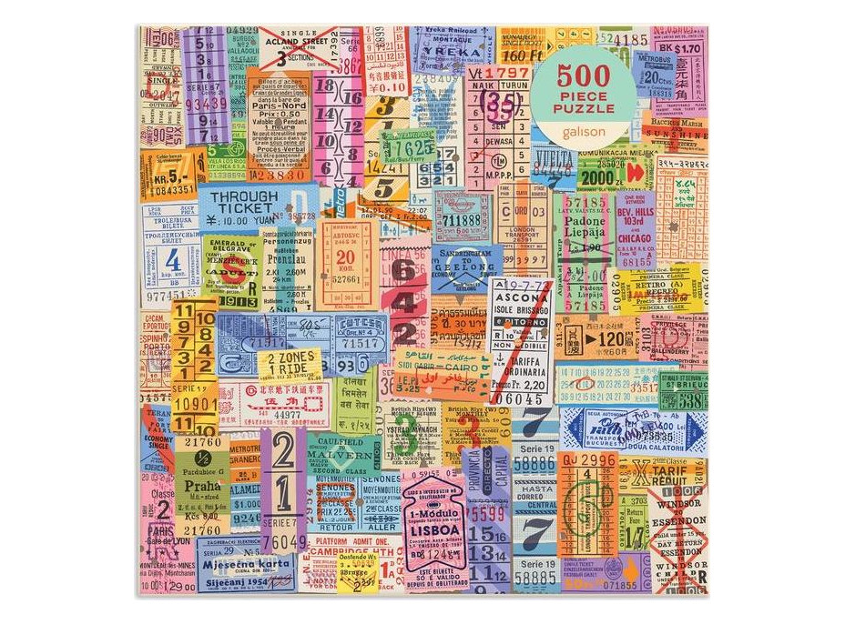 Galison Puzzle Cestovné lístky vintage 500 dielikov
