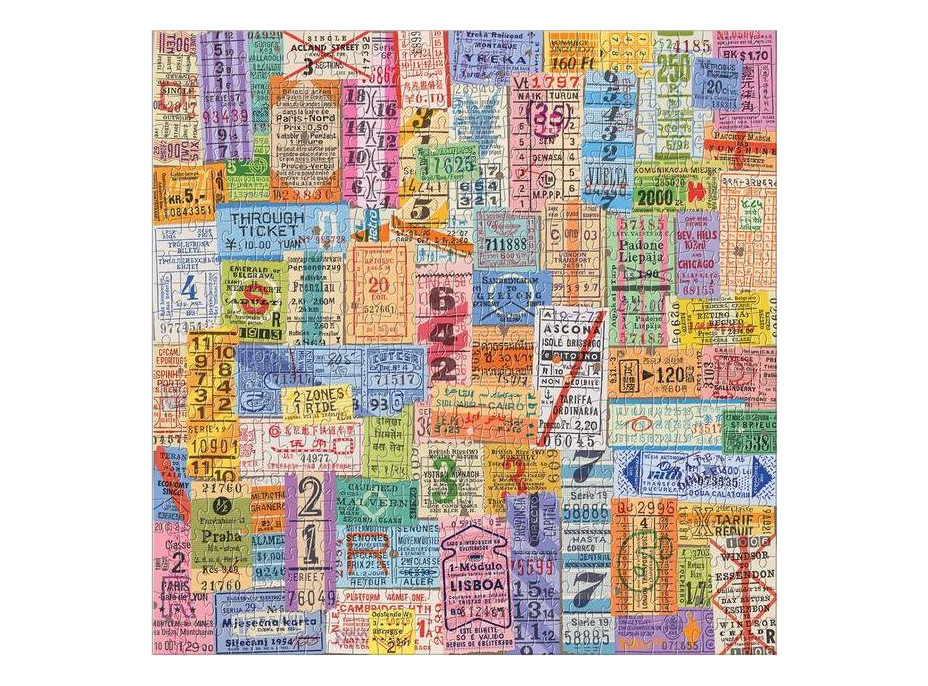 Galison Puzzle Cestovné lístky vintage 500 dielikov