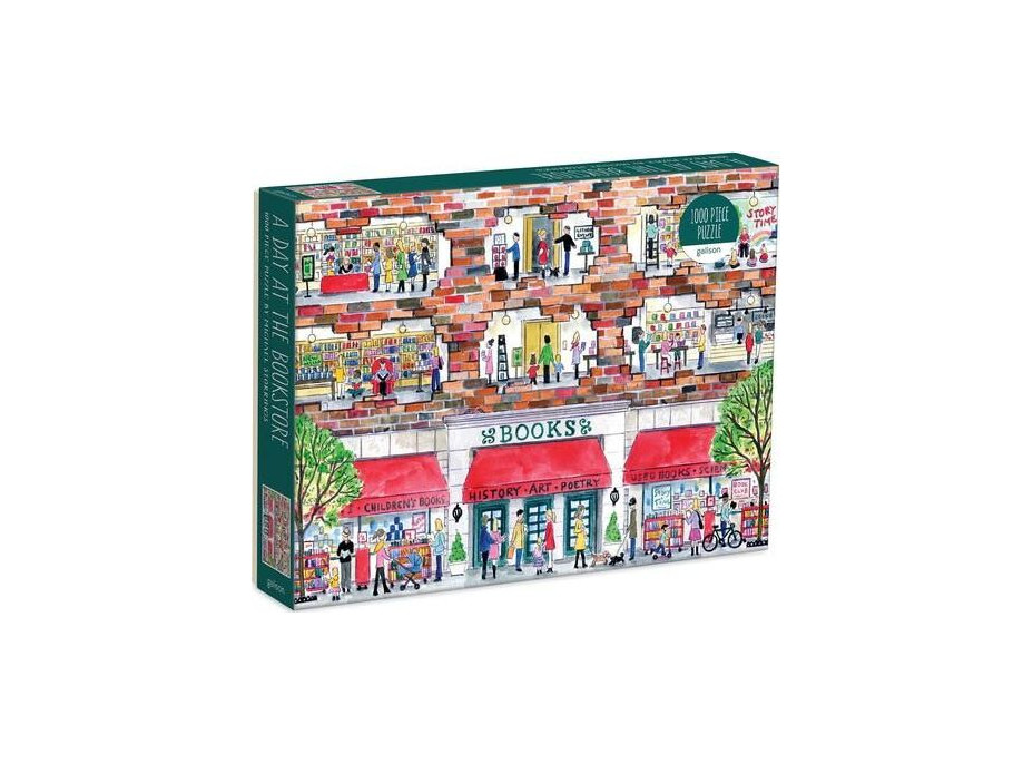 Galison Puzzle Deň v kníhkupectve 1000 dielikov