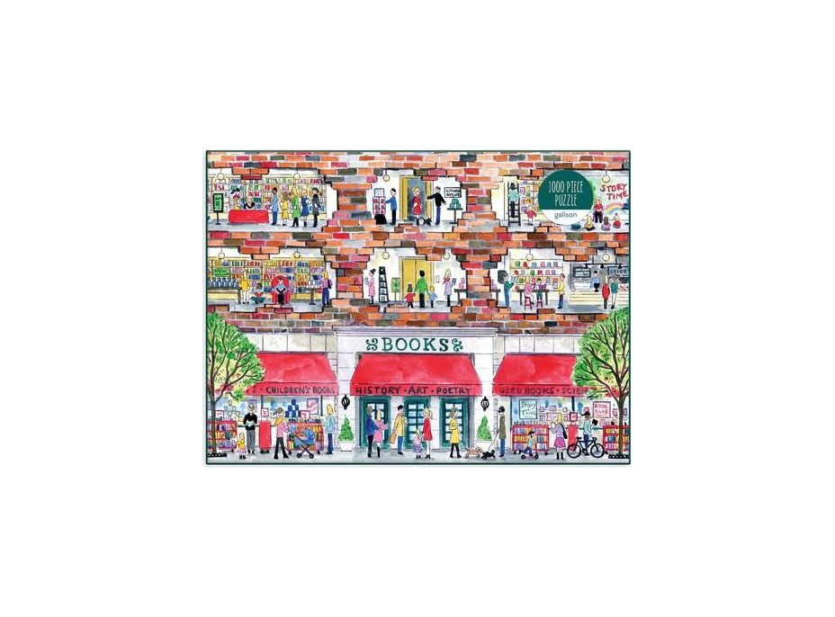 Galison Puzzle Deň v kníhkupectve 1000 dielikov