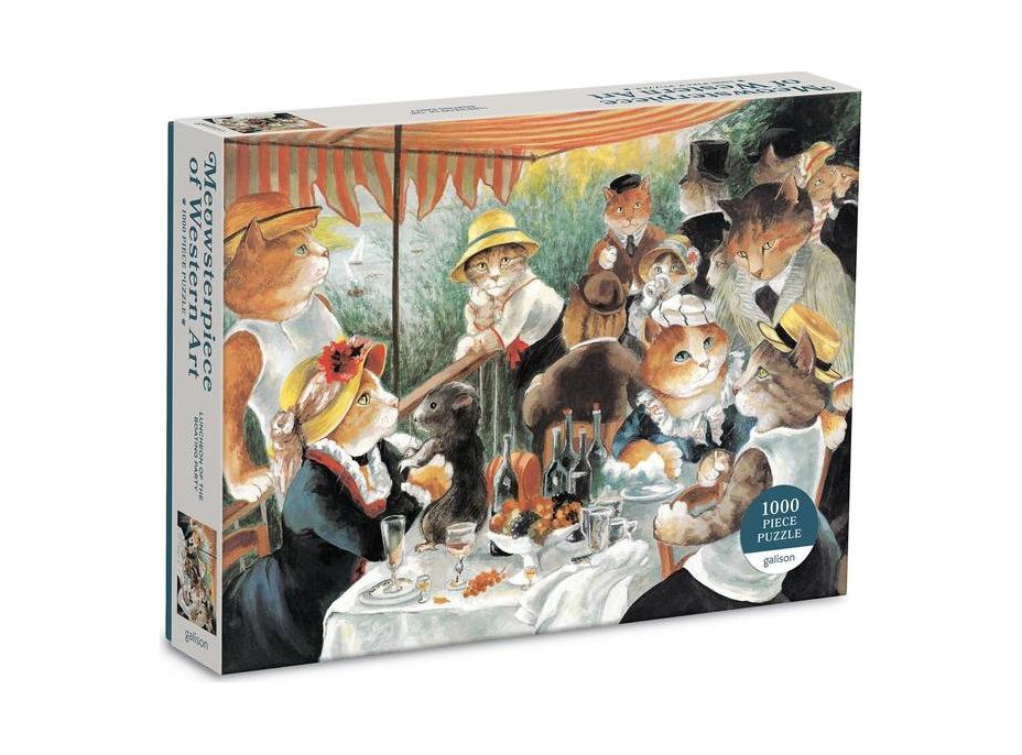 Galison Puzzle Raňajky veslárov s mačkami 1000 dielikov