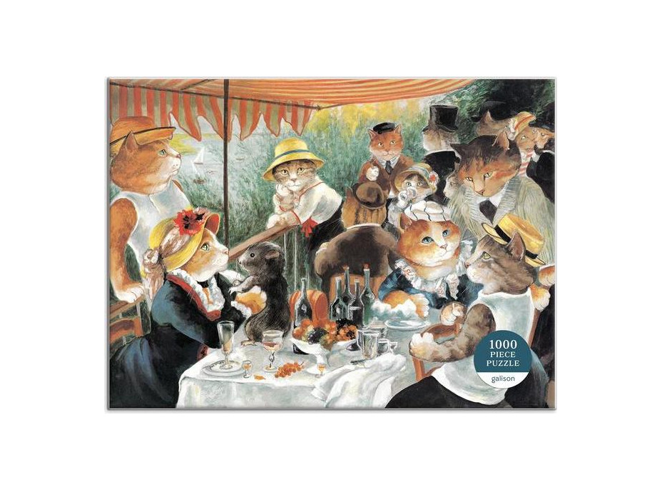 Galison Puzzle Raňajky veslárov s mačkami 1000 dielikov