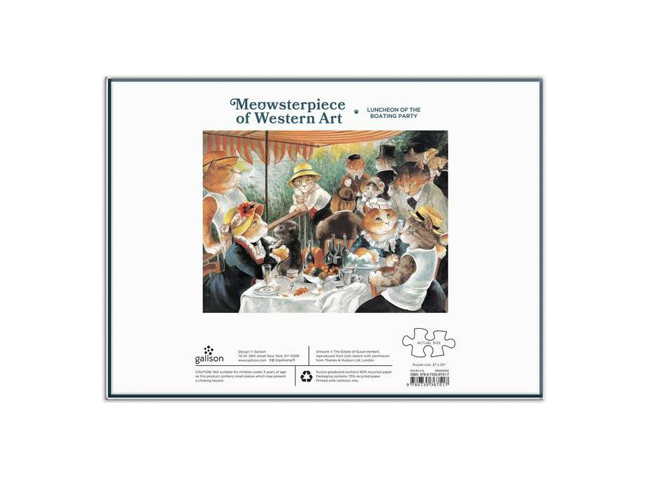 Galison Puzzle Raňajky veslárov s mačkami 1000 dielikov
