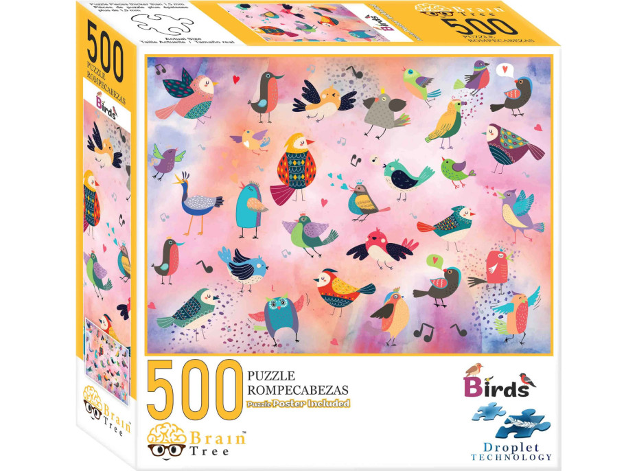 Brain Tree Puzzle Rozprávkové vtáky 500 dielikov