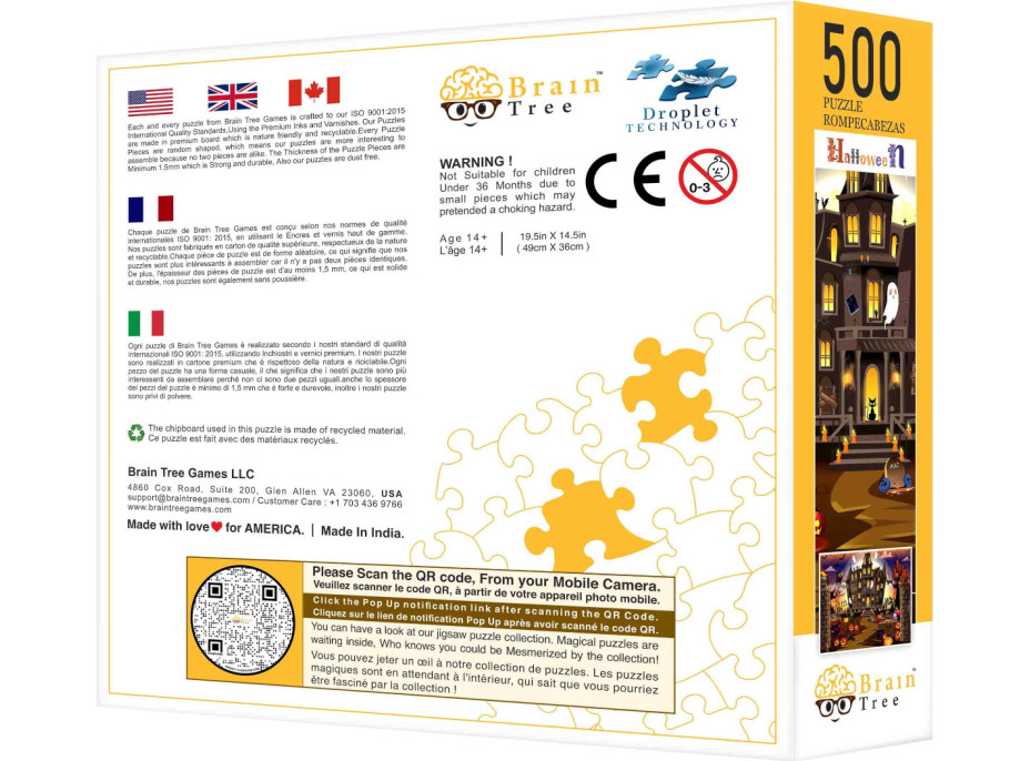 Brain Tree Puzzle Halloween 500 dielikov