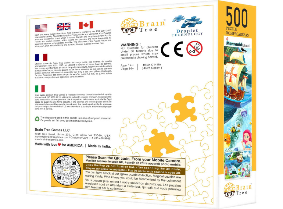 Brain Tree Puzzle Morská víla 500 dielikov