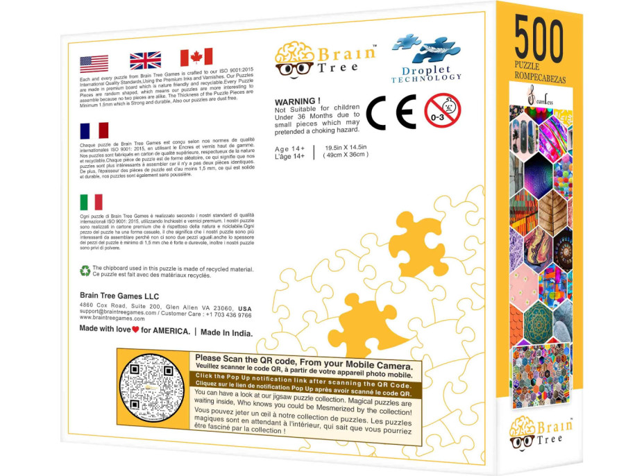 Brain Tree Puzzle Obrázkové dlaždice 500 dielikov