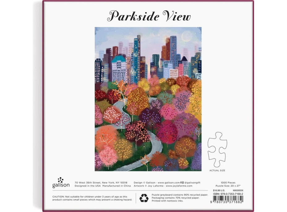 Galison Puzzle Výhľad do parku 1000 dielikov