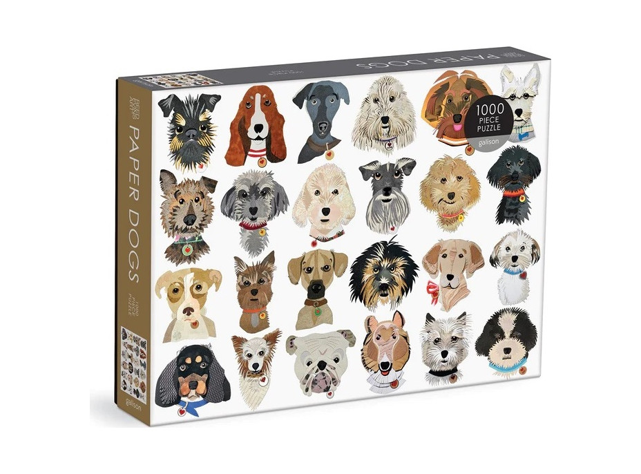 Galison Puzzle Papierové psy 1000 dielikov