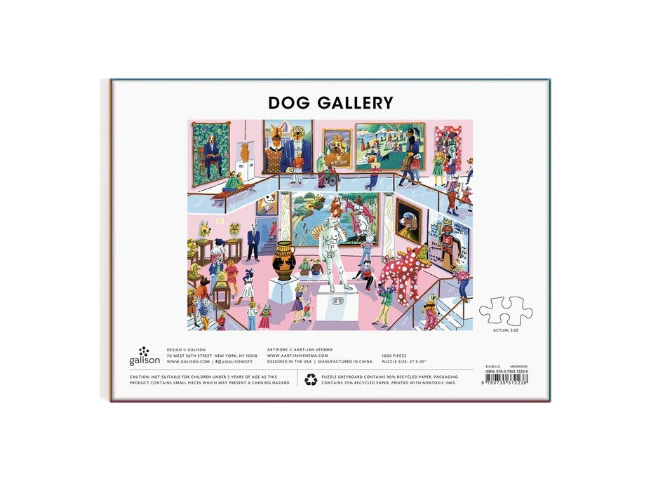 Galison Puzzle Psie galérie 1000 dielikov