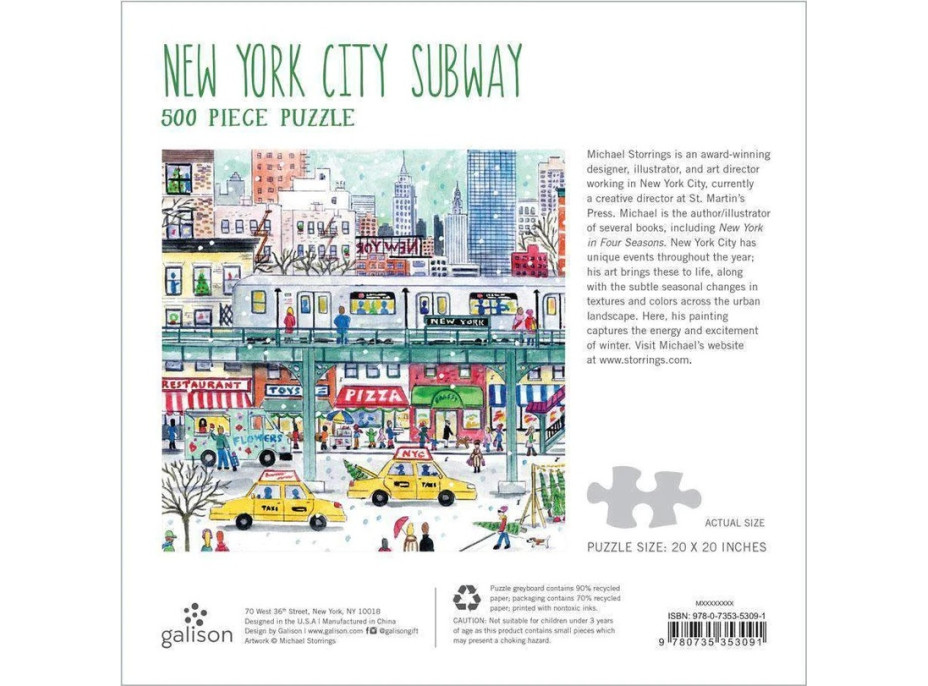Galison Puzzle V newyorskom metre 500 dielikov