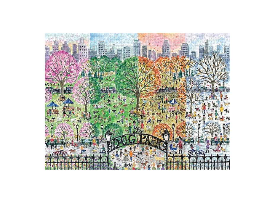 Galison Puzzle Psí park 4 ročné obdobia 1000 dielikov