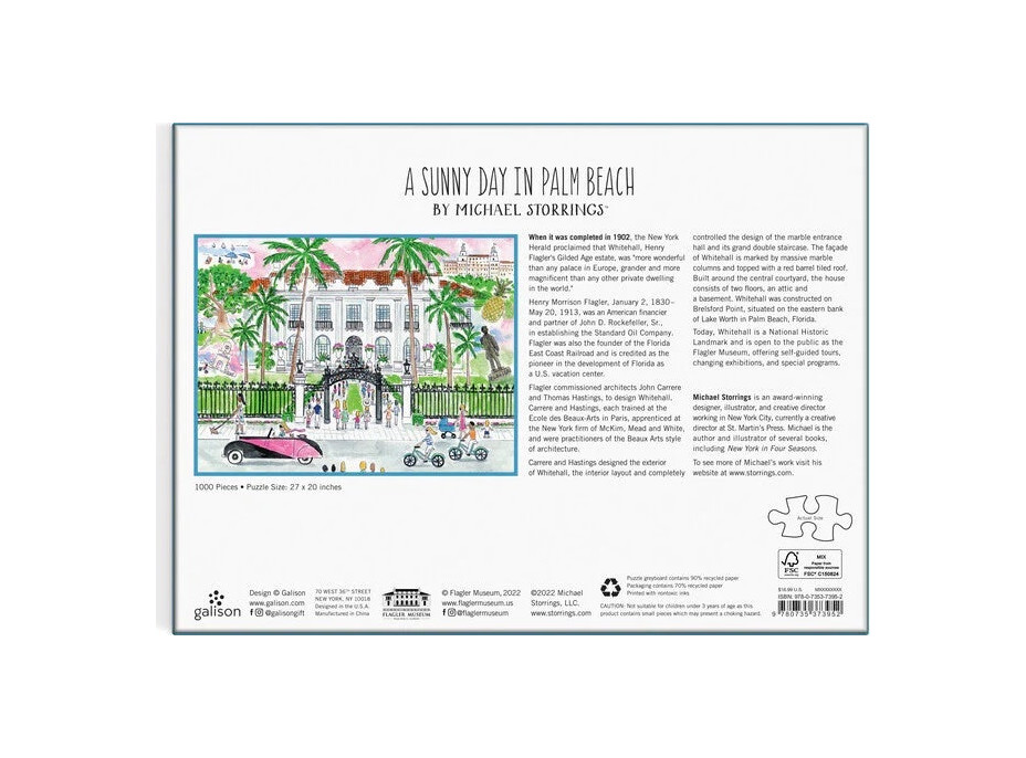 Galison Puzzle Slnečný deň v Palm Beach 1000 dielikov