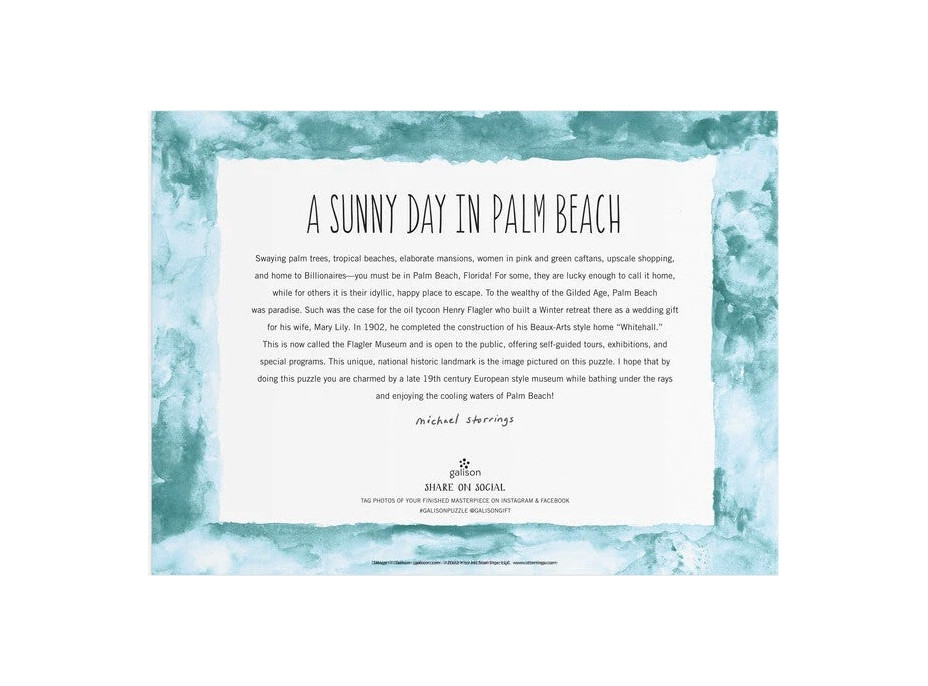 Galison Puzzle Slnečný deň v Palm Beach 1000 dielikov