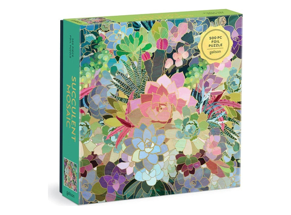 Galison Puzzle Mozaika zo sukulentov 500 dielikov