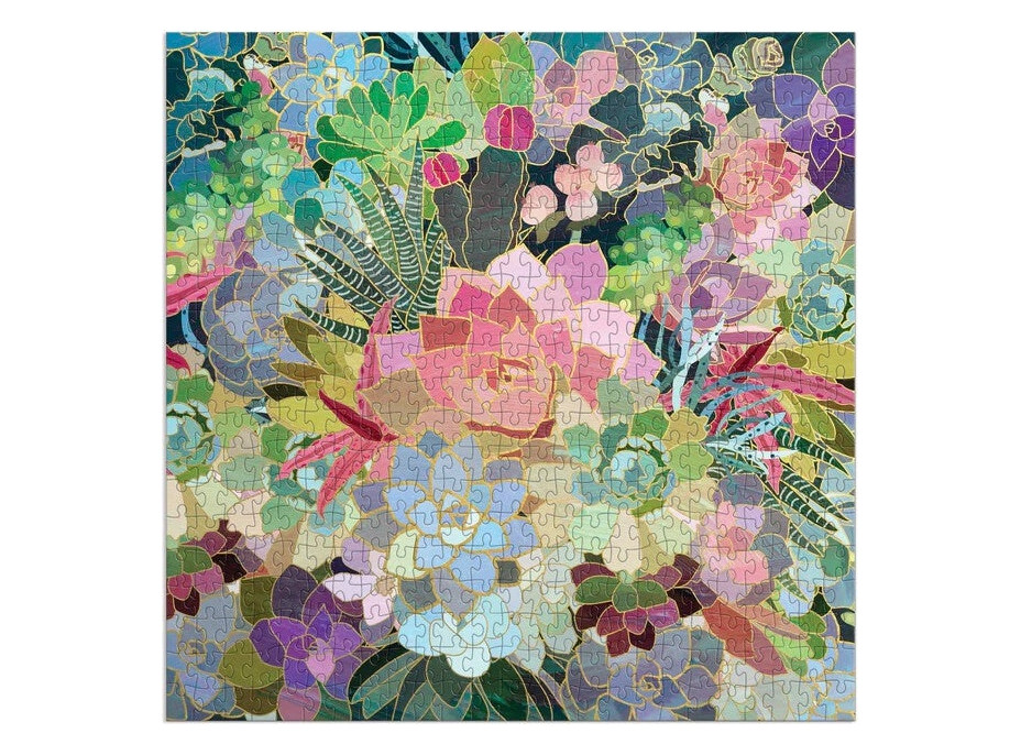 Galison Puzzle Mozaika zo sukulentov 500 dielikov
