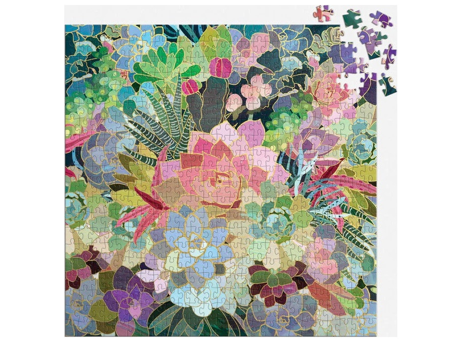 Galison Puzzle Mozaika zo sukulentov 500 dielikov