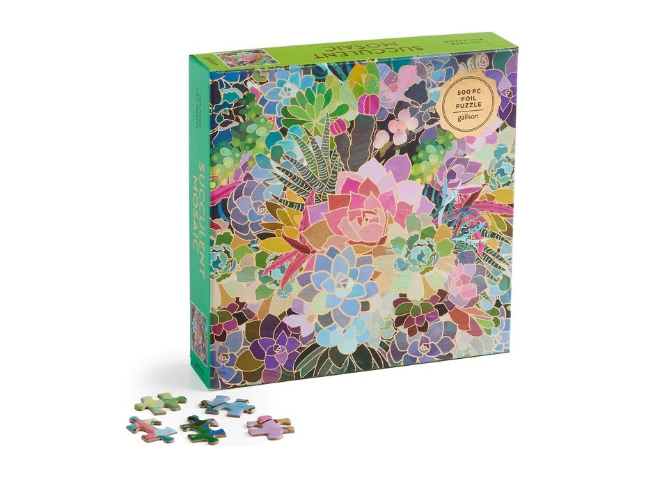 Galison Puzzle Mozaika zo sukulentov 500 dielikov