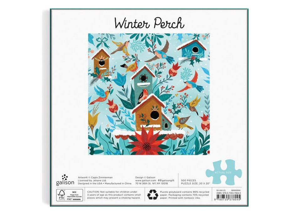 Galison Puzzle Winter Perch 500 dielikov