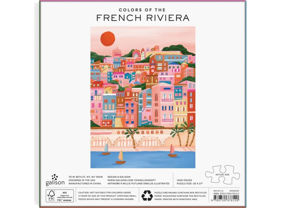 Galison Puzzle Farby Francúzskej riviéry 1000 dielikov