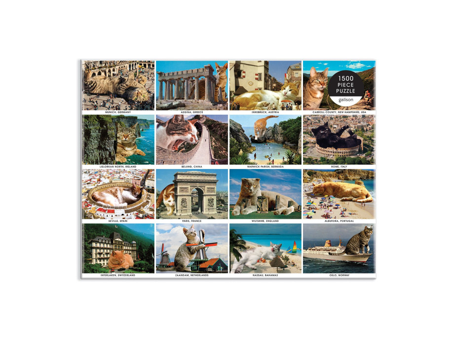 Galison Puzzle Mačky na prázdninách 1500 dielikov
