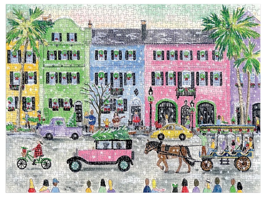 Galison Puzzle Michaela Storrings Vianoce v Charlestone 1000 dielikov