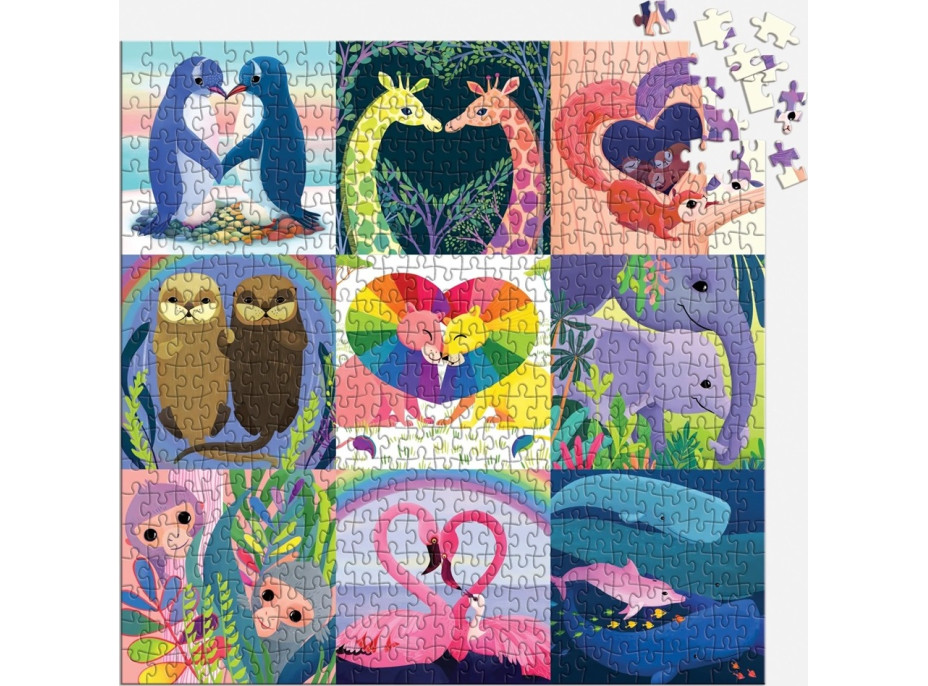 Mudpuppy Rodinné puzzle Láska v divočine 500 dielikov