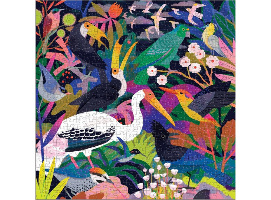 Mudpuppy Puzzle Vtáky - svietia v tme 500 dielikov