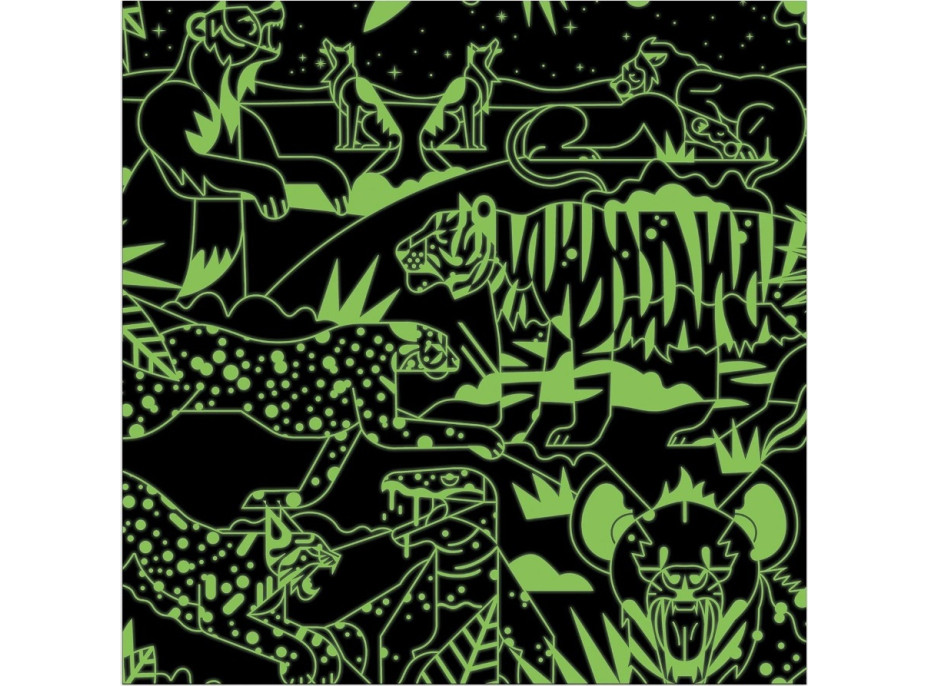 Mudpuppy Puzzle Predátori - svieti v tme 500 dielikov
