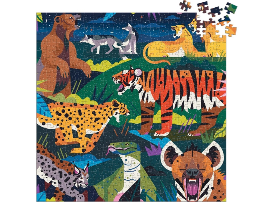Mudpuppy Puzzle Predátori - svieti v tme 500 dielikov