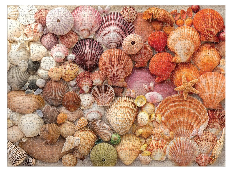 Galison Puzzle Žiarivé mušle 1000 dielikov