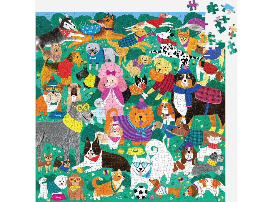 Mudpuppy Rodinné puzzle Psí deň v parku 500 dielikov