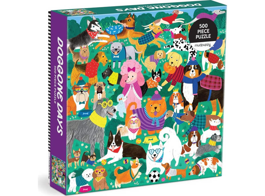 Mudpuppy Rodinné puzzle Psí deň v parku 500 dielikov
