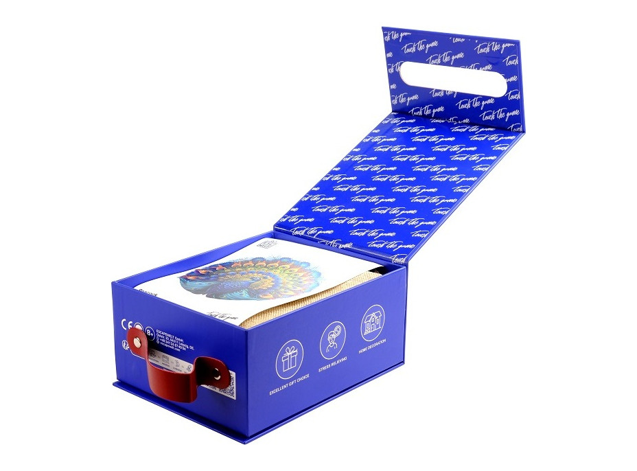 EscapeWelt Drevené luminiscenčné puzzle Páv 500 dielikov