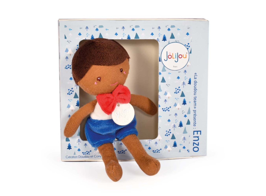 Doudou Jolijou Bábika Enzo 16 cm modrá