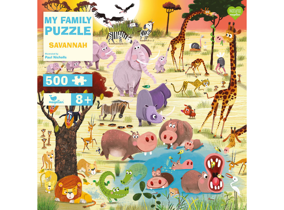 Magellan Rodinné puzzle Savana 500 dielikov