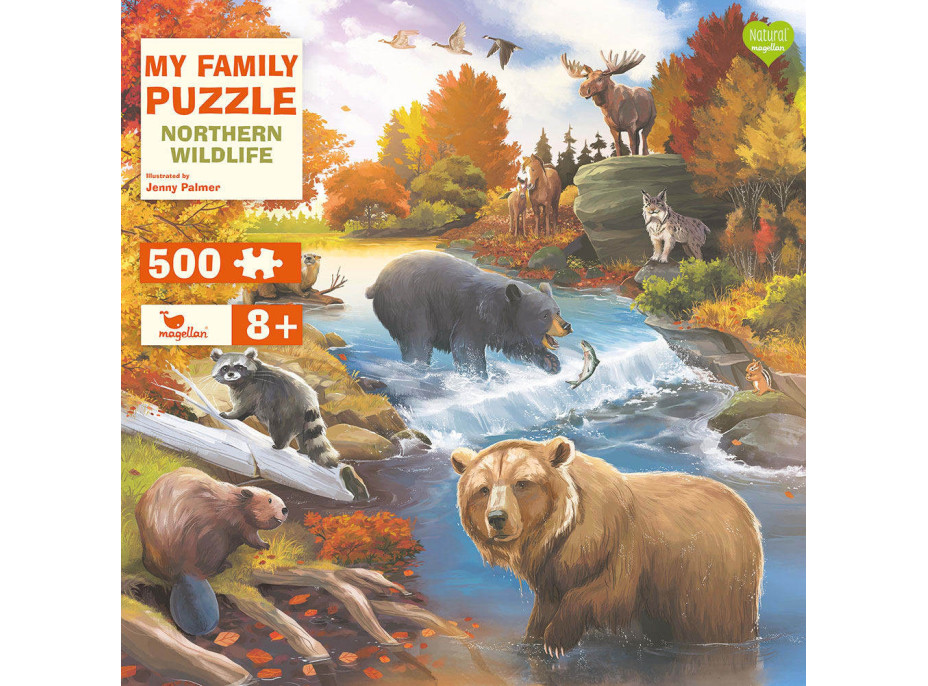 Magellan Rodinné puzzle Divoká zver Severu 500 dielikov