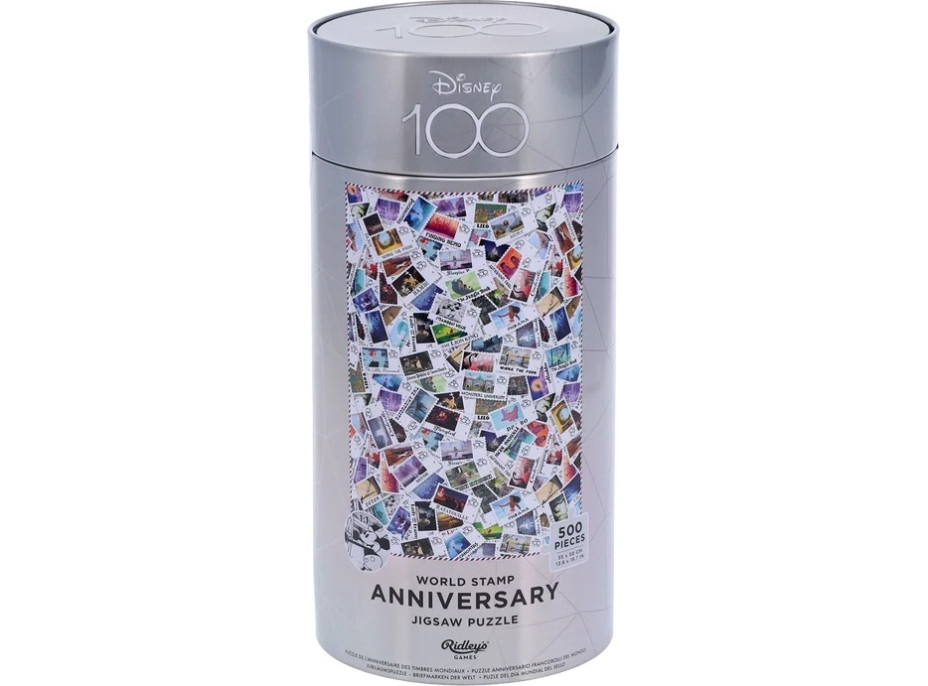 Ridley&#39;s Games Puzzle 100 rokov Disney poštové známky 500 dielikov