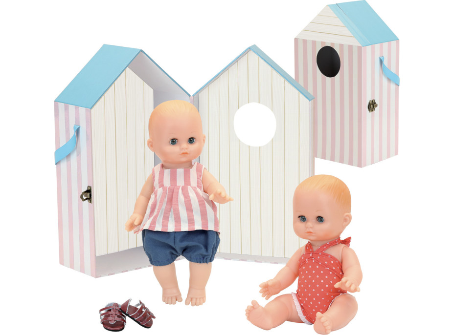 Petitcollin Bábika 28 cm v kabínke Petit Câlin Deauville